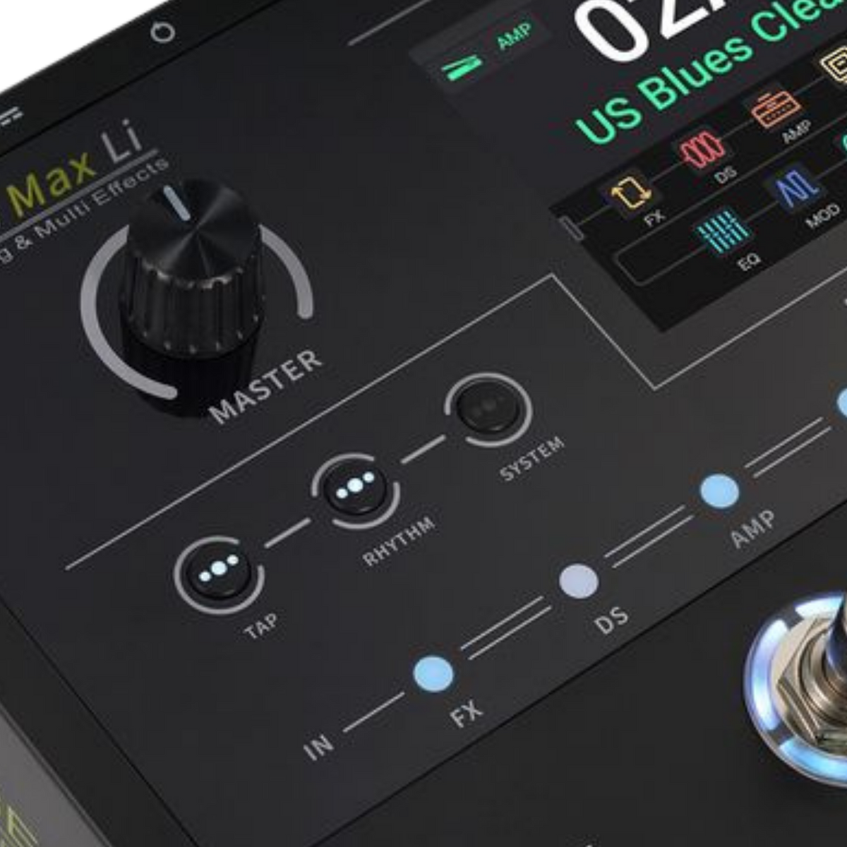 MOOER GE150 MAX Li Black Multi-Effects Guitar Pedal
