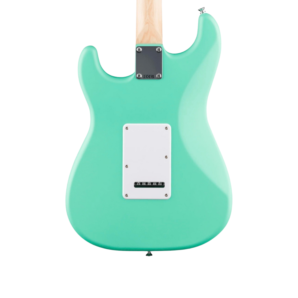 SQUIER Debut Series Stratocaster HSS Electric Guitar, Laurel FB, Sea Foam Green