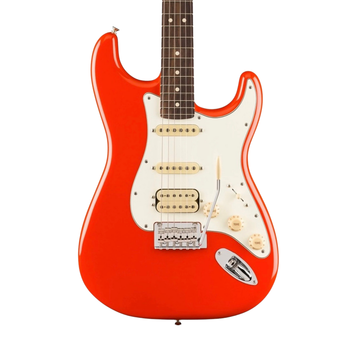 FENDER Player II Stratocaster HSS Electric Guitar, RW FB, Coral Red
