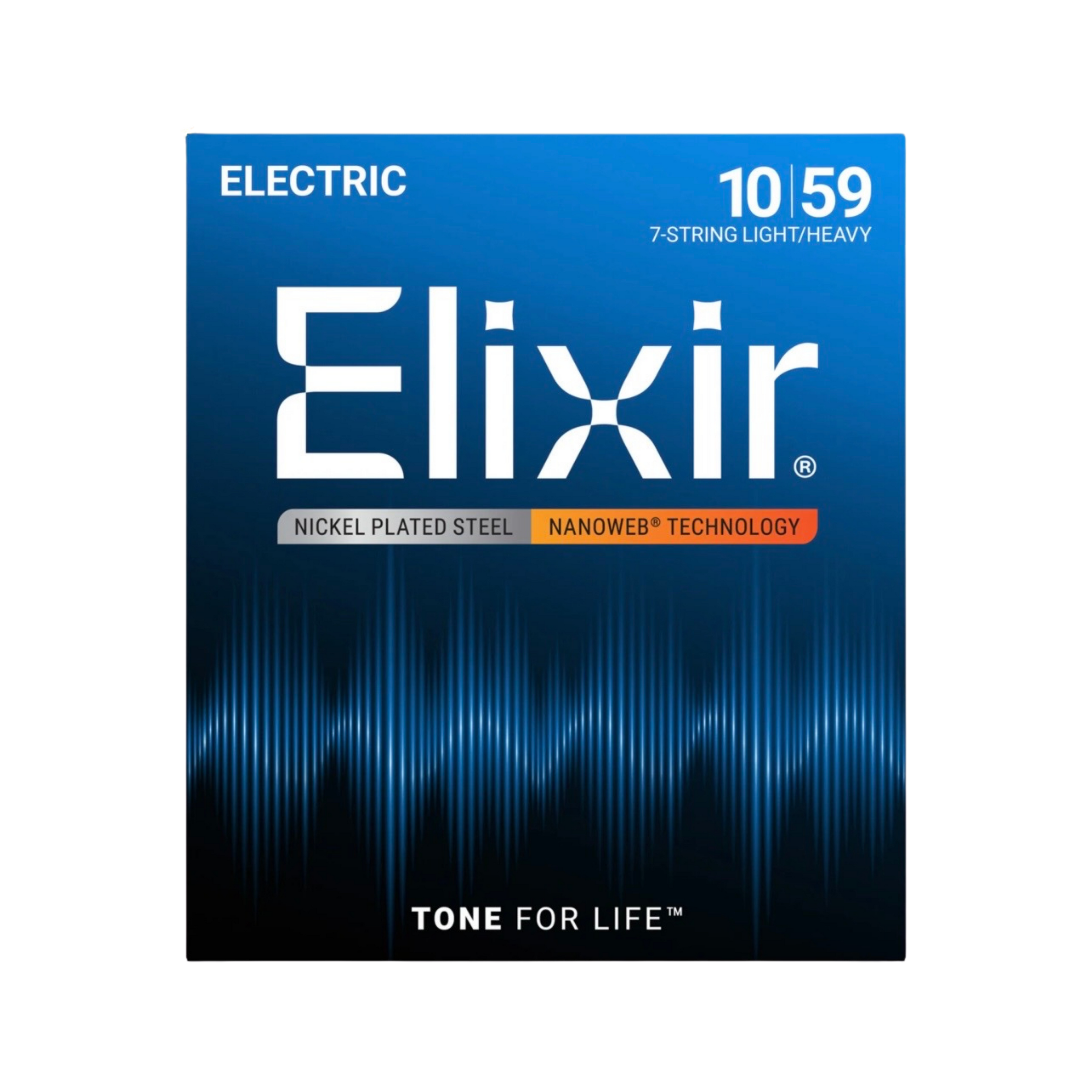 ELIXIR 12074 Nanoweb Light-Heavy 7-String Electric Guitar Strings, 10-59