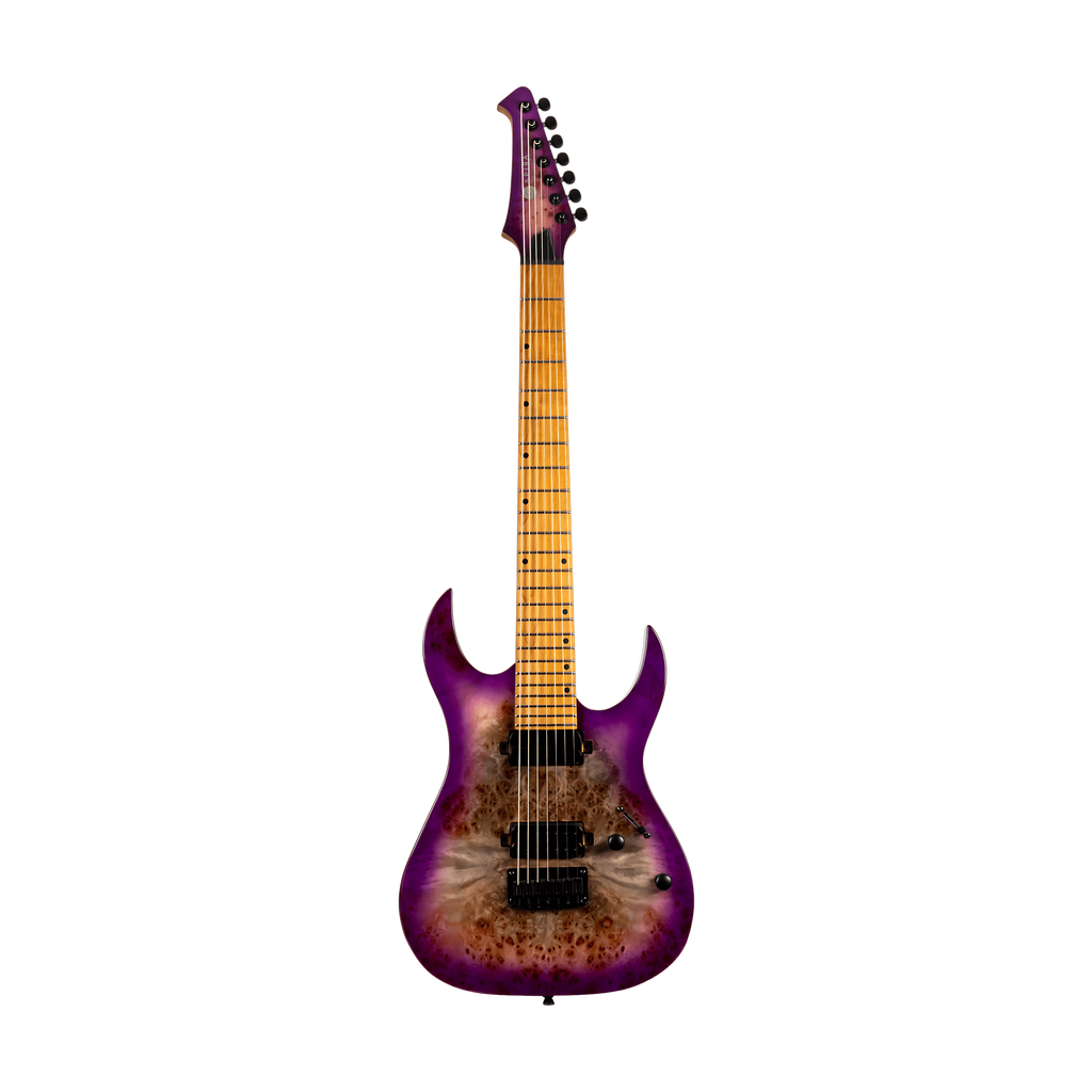 SPIRA S457 TPP Stratocaster Electric Guitar 7 String Trans Purple