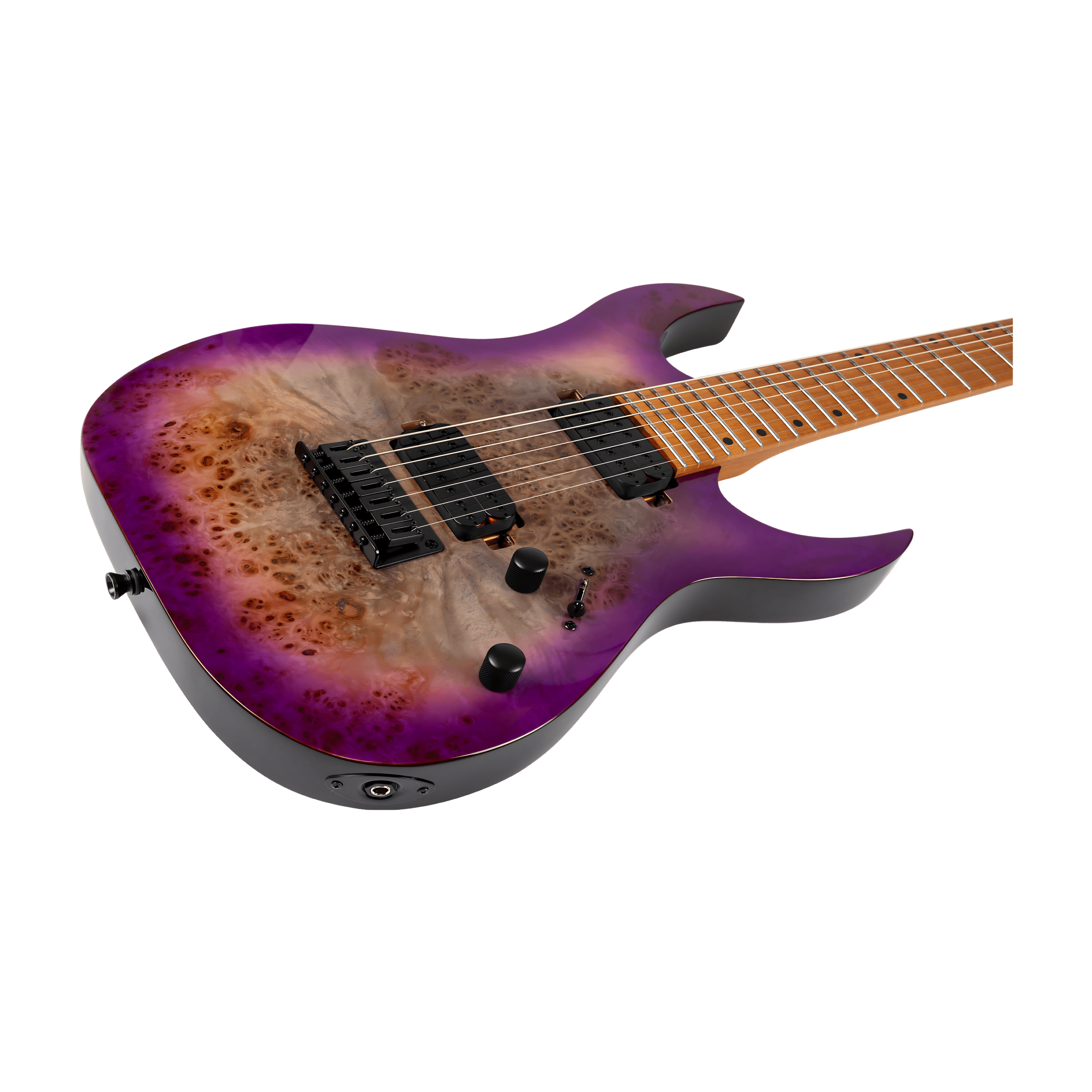 SPIRA S457 TPP Stratocaster Electric Guitar 7 String Trans Purple