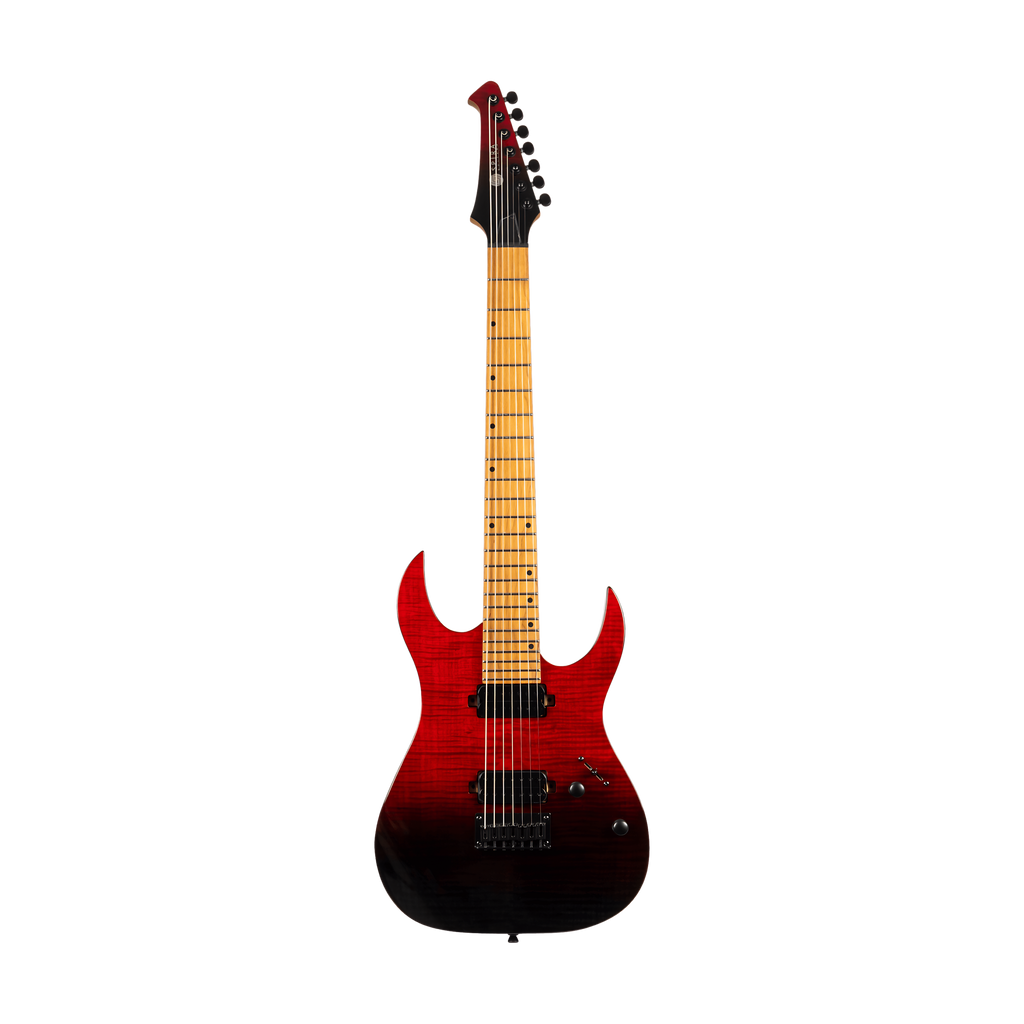 SPIRA S457 TRD Stratocaster Electric Guitar 7 String Trans Red