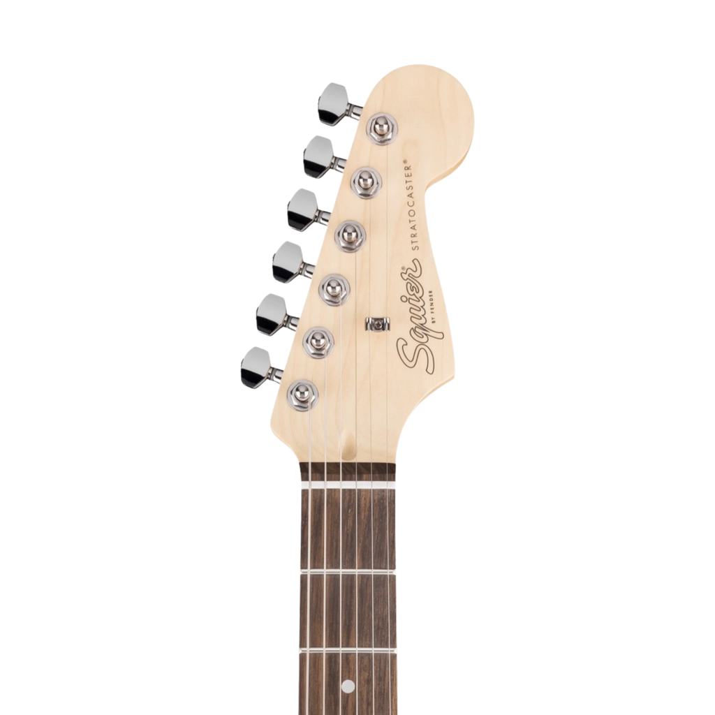 SQUIER Debut Series Stratocaster HSS Electric Guitar, Laurel FB, Daphne Blue