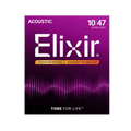 ELIXIR 16002 Nanoweb Phosphor Bronze Acoustic Guitar Strings, Extra Light, 10-47