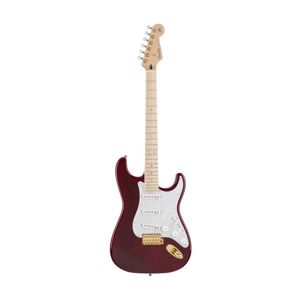 FENDER Japan Ritchie Kotzen Signature Stratocaster Electric Guitar, Maple FB, Transparent Red Burst