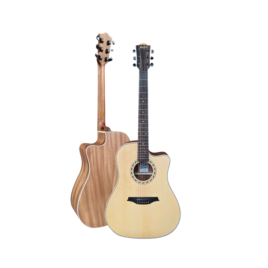 BROMO BAA1C Dreadnought Acoustic Guitar Cutaway Natural