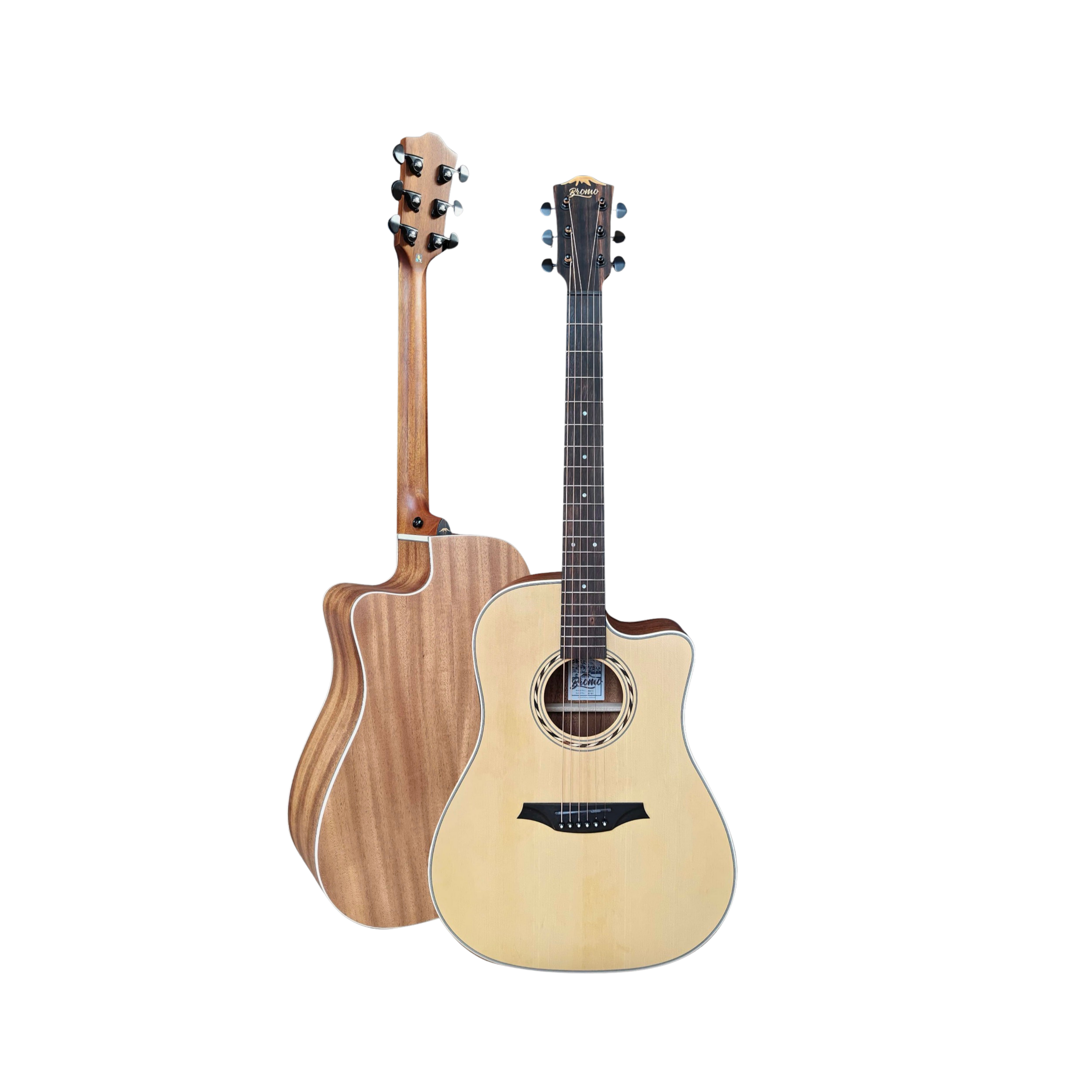 BROMO BAA1C Dreadnought Acoustic Guitar Cutaway Natural