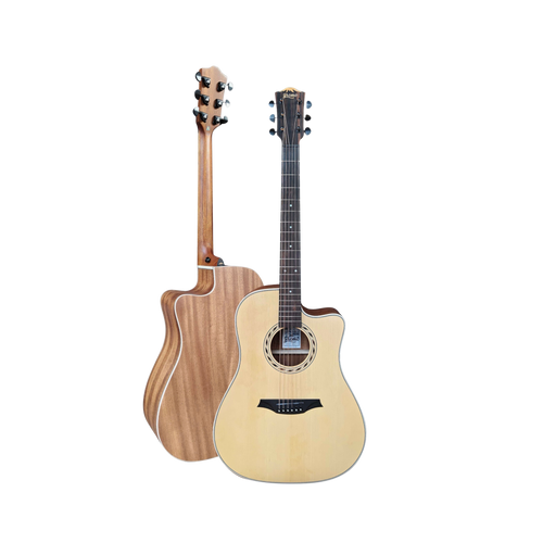BROMO BAA1C Dreadnought Acoustic Guitar Cutaway Natural