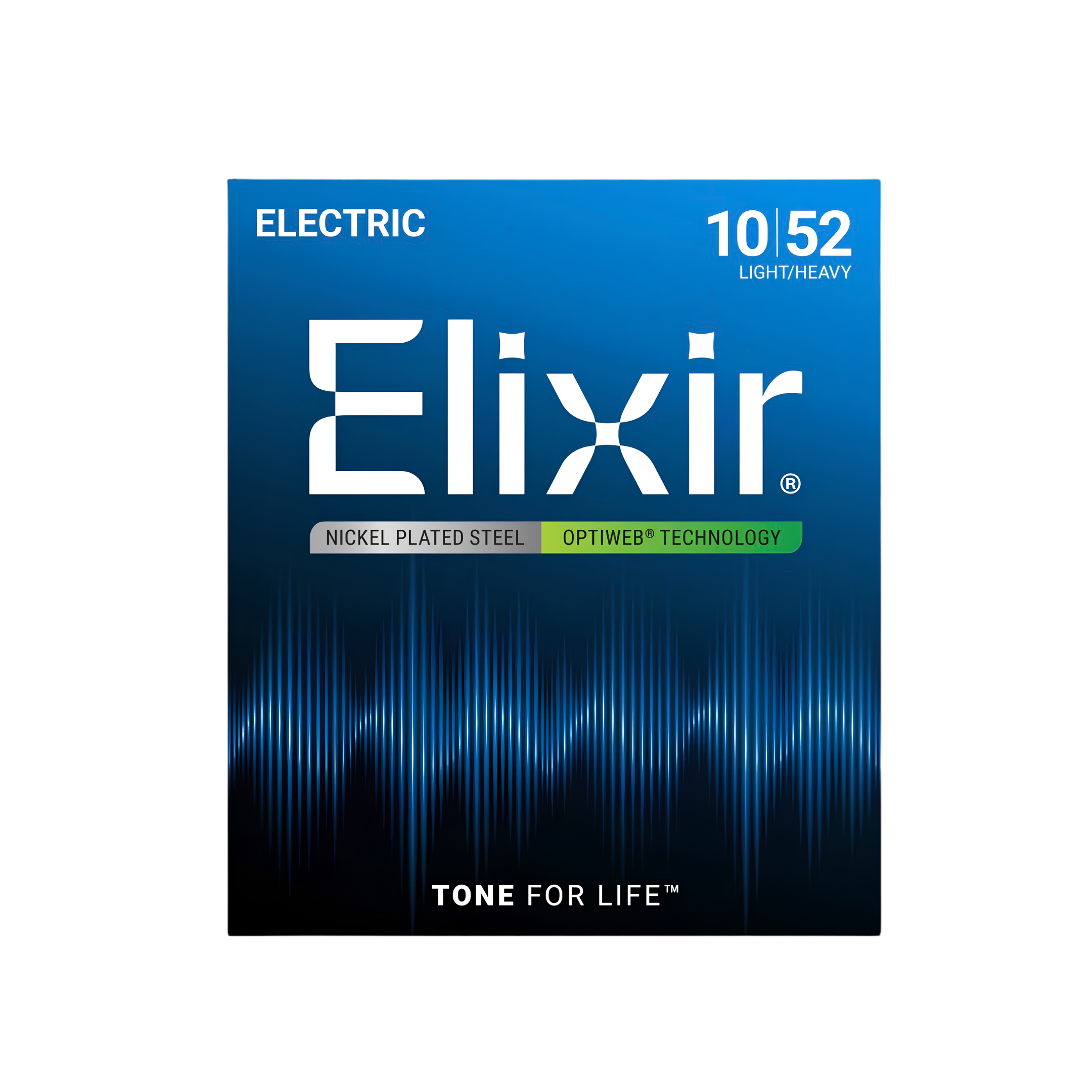 ELIXIR 19077 Optiweb Electric Guitar Strings, Light-Heavy, 10-52