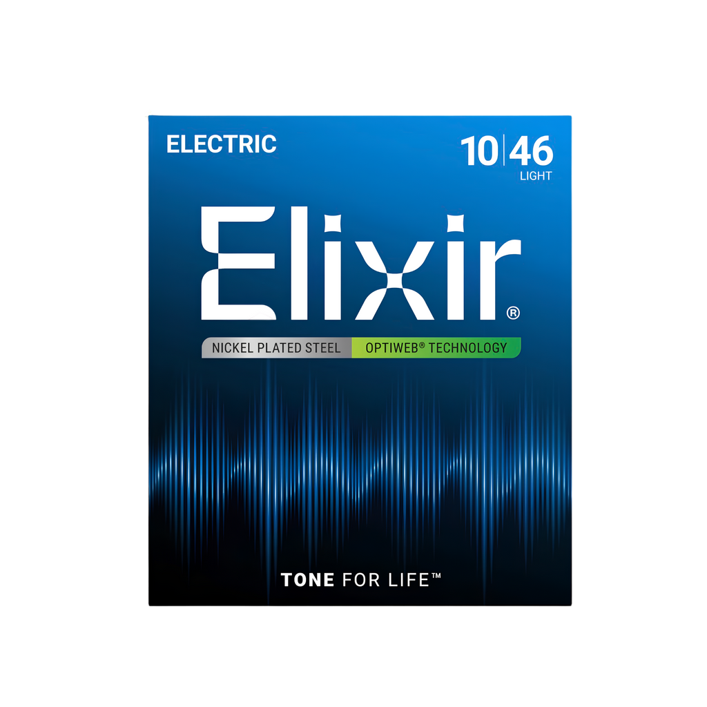 ELIXIR 19052 Optiweb Electric Guitar Strings, Light, 10-46