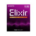 ELIXIR 16027 Nanoweb Phosphor Bronze Acoustic Guitar Strings, Custom Light, 11-52