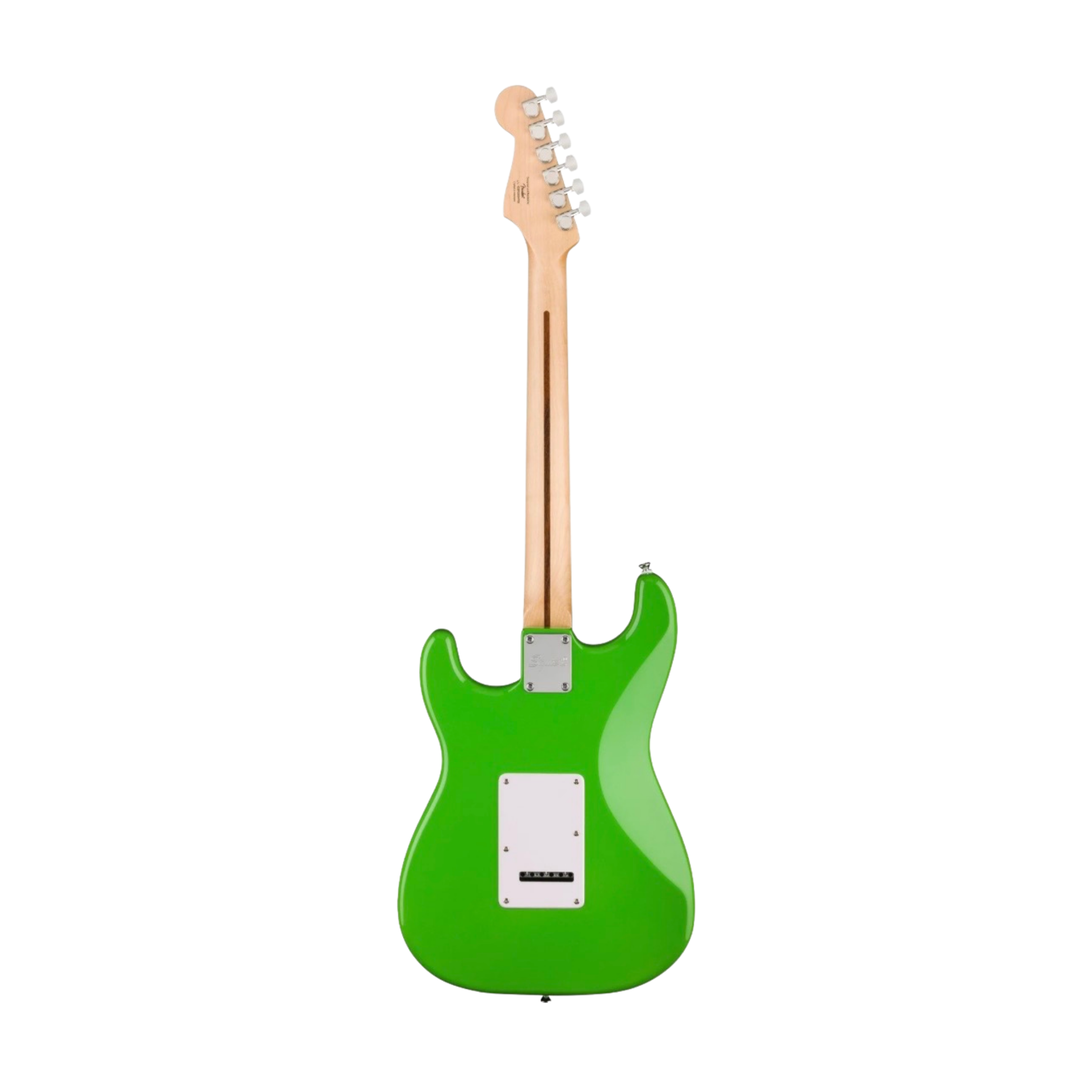 SQUIER FSR Sonic Stratocaster HSS Electric Guitar w/White Pickguard, Laurel FB, Lime Green