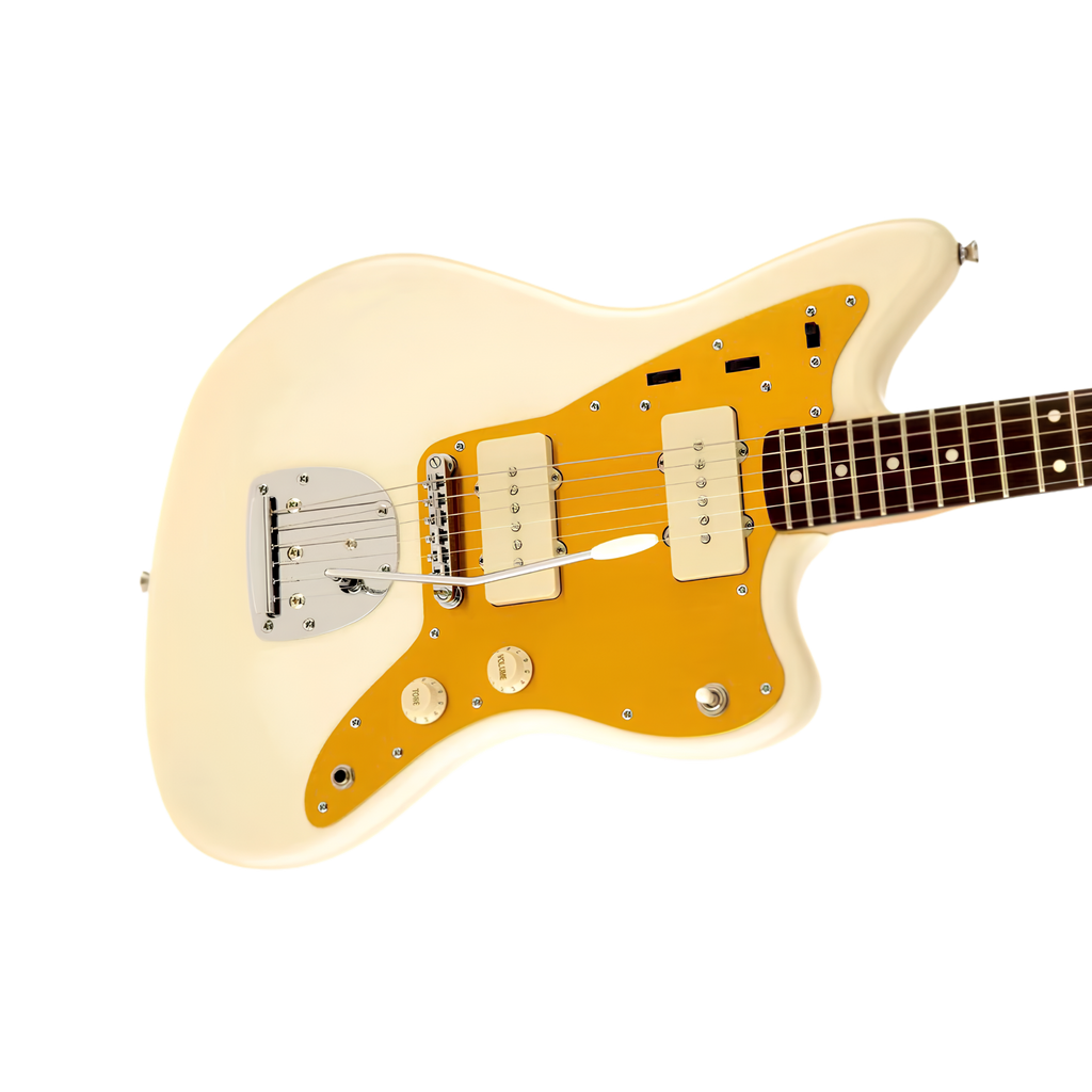 SQUIER J Mascis Signature Jazzmaster Electric Guitar, Laurel FB, Vintage White