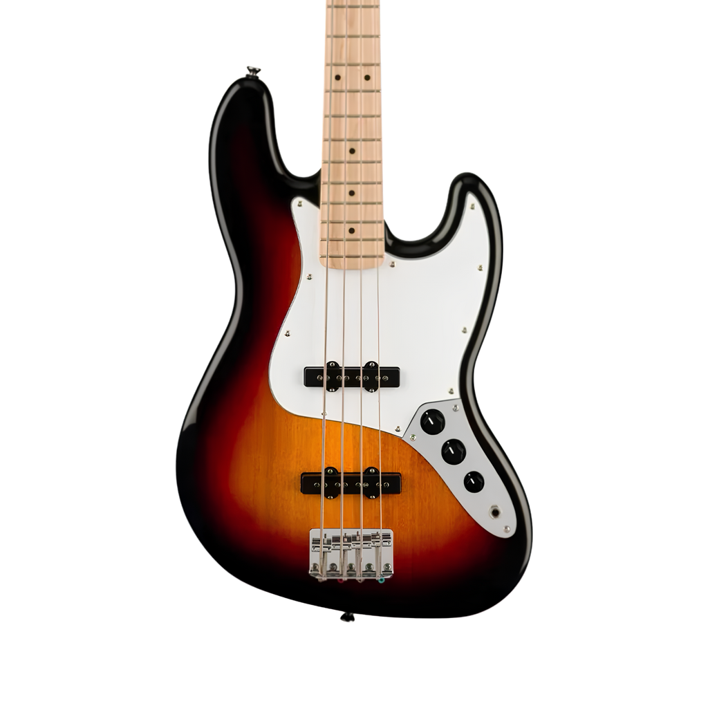 SQUIER Affinity Series Jazz Bass Guitar, Maple FB, 3-Color Sunburst