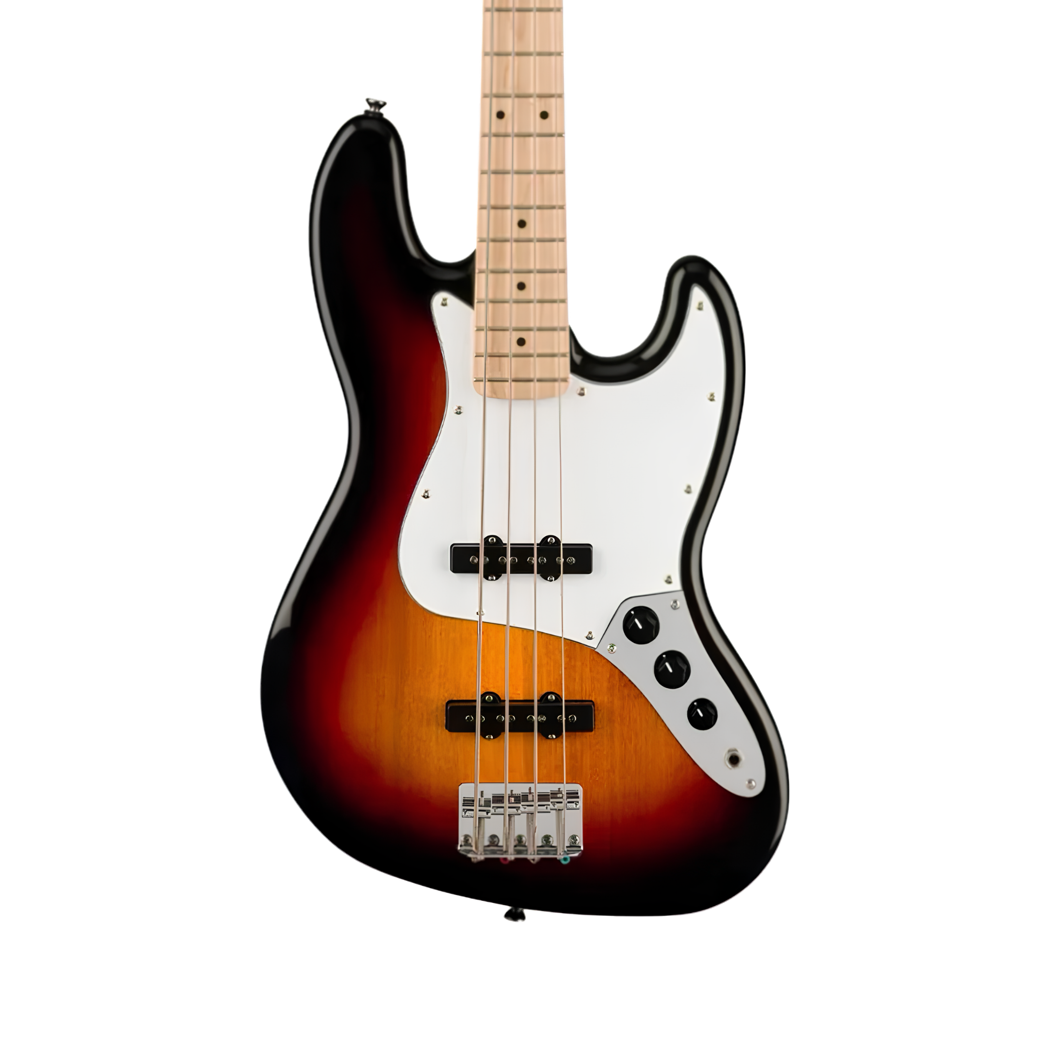 SQUIER Affinity Series Jazz Bass Guitar, Maple FB, 3-Color Sunburst