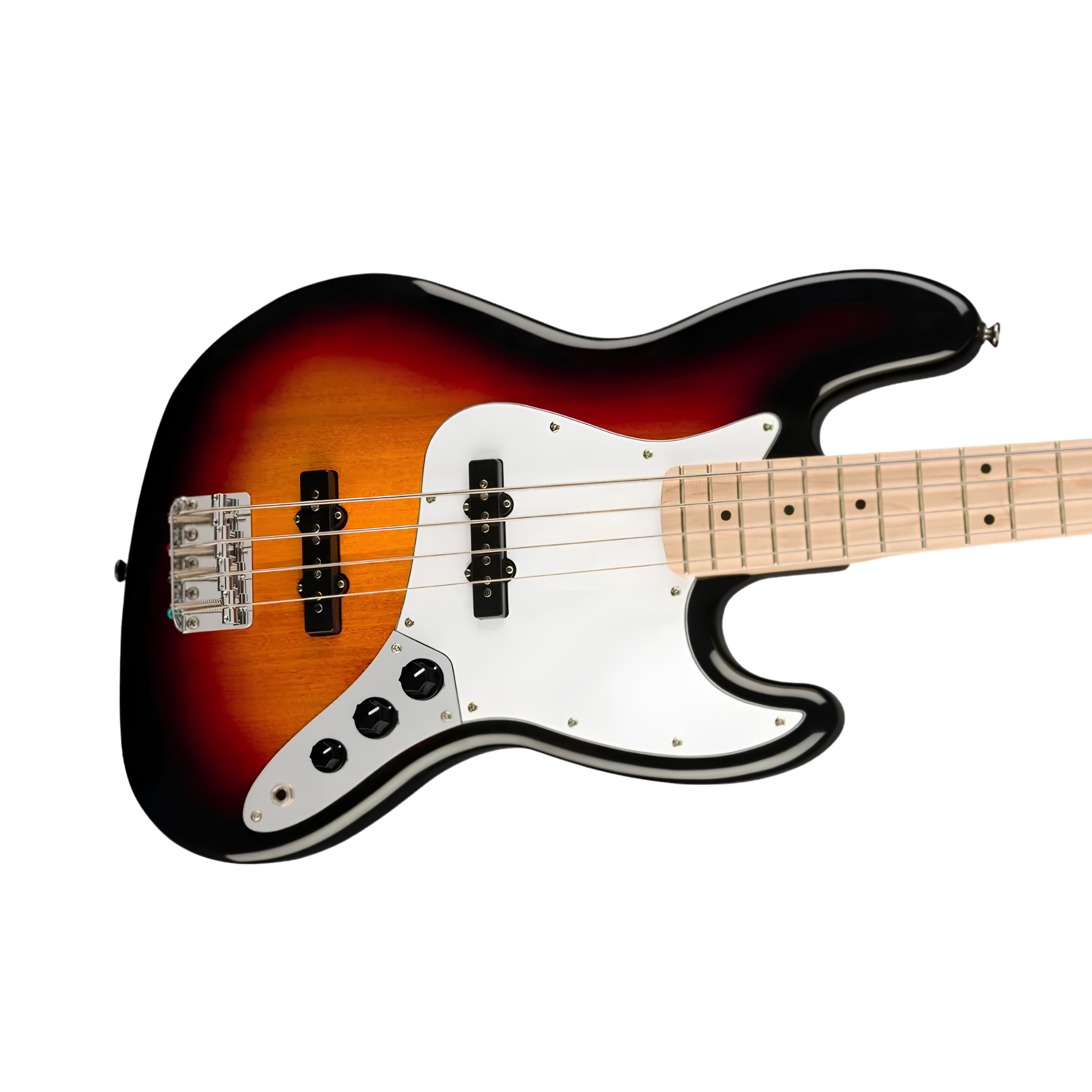 SQUIER Affinity Series Jazz Bass Guitar, Maple FB, 3-Color Sunburst