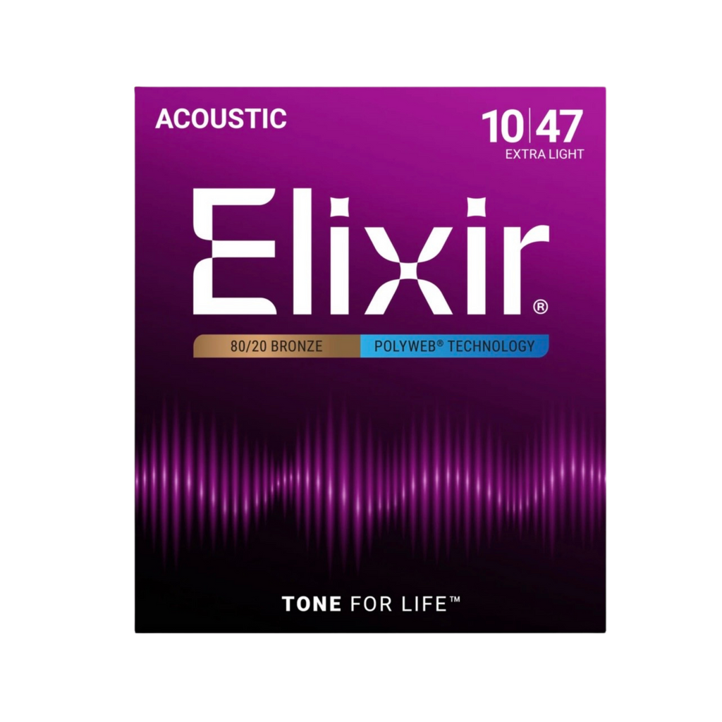 ELIXIR 11000 Polyweb 80/20 Bronze Acoustic Guitar Strings 10-47
