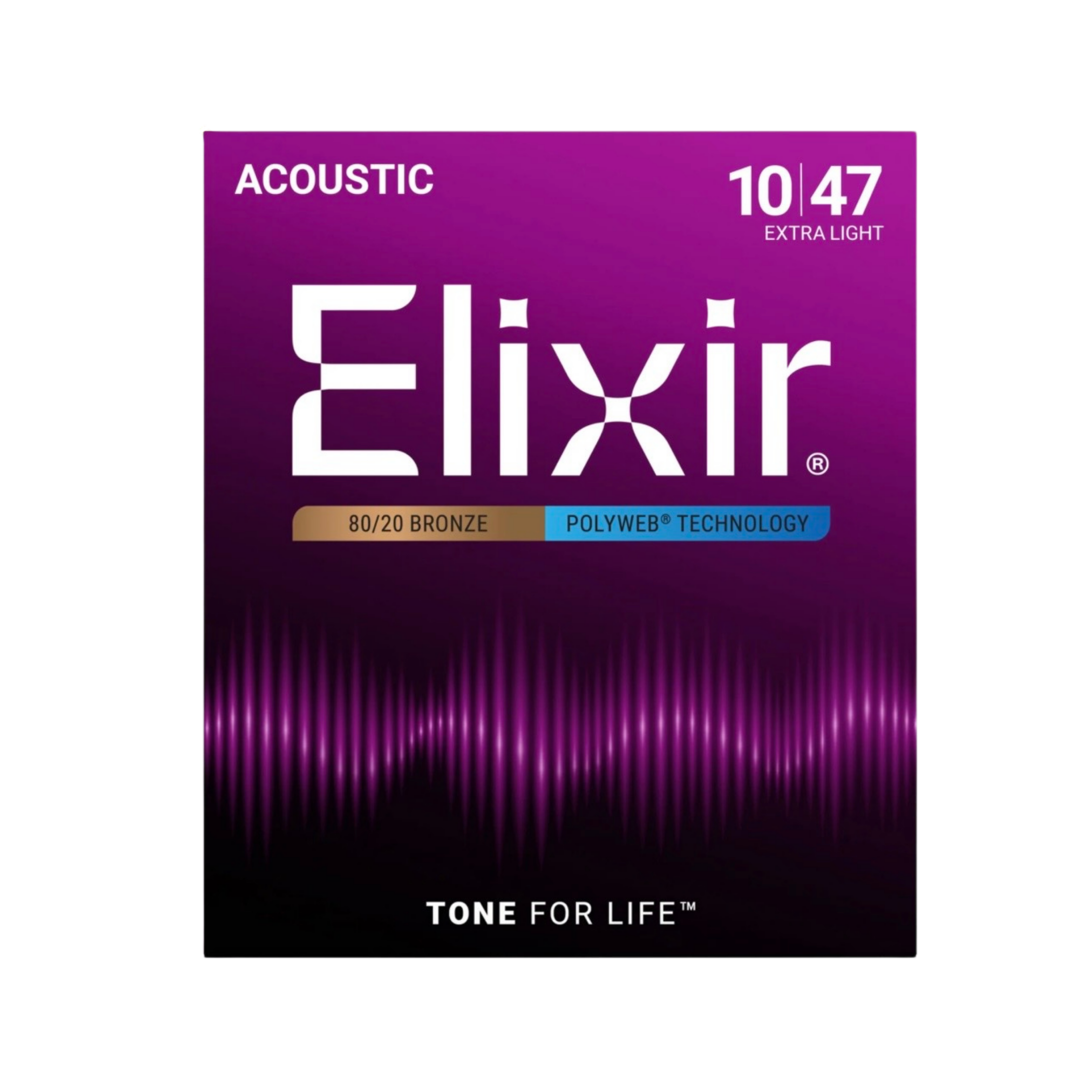 ELIXIR 11000 Polyweb 80/20 Bronze Acoustic Guitar Strings 10-47
