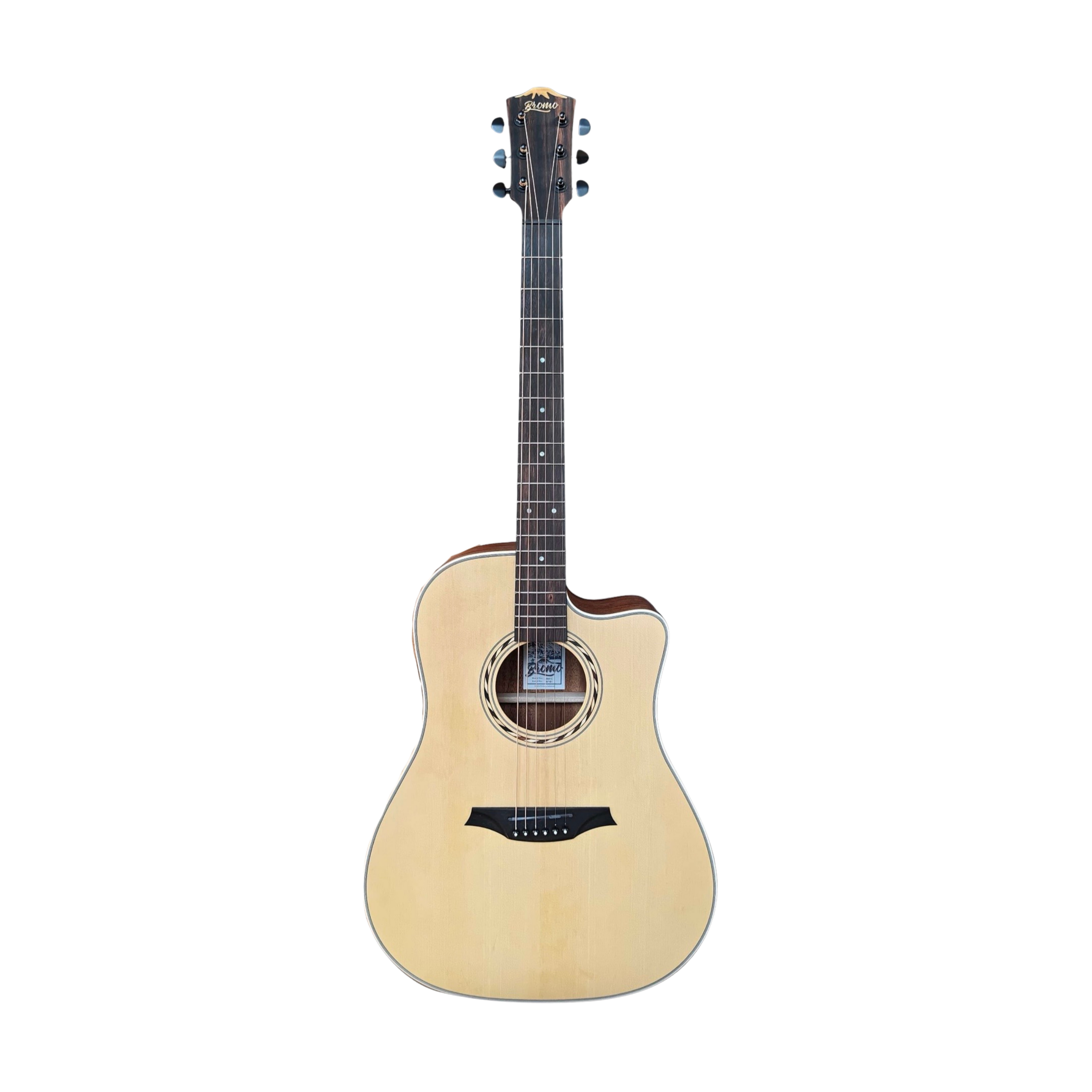 BROMO BAA1C Dreadnought Acoustic Guitar Cutaway Natural