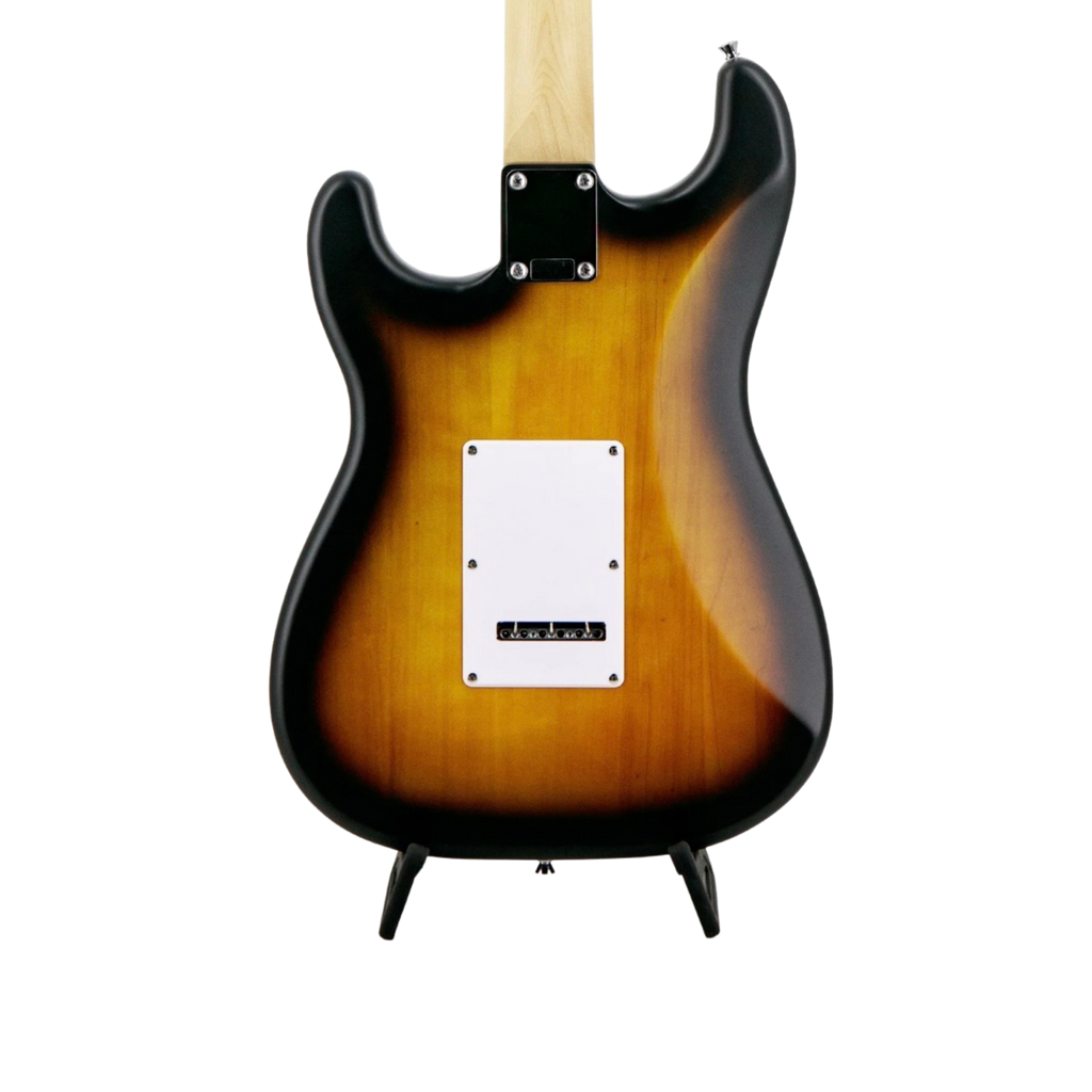 SQUIER Debut Series Stratocaster HSS Electric Guitar, Laurel FB, 2 Tone Sunburst