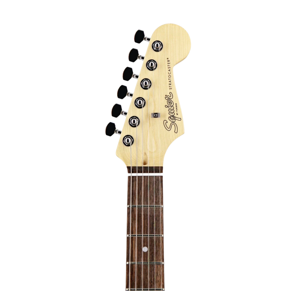 SQUIER Debut Series Stratocaster HSS Electric Guitar, Laurel FB, Black