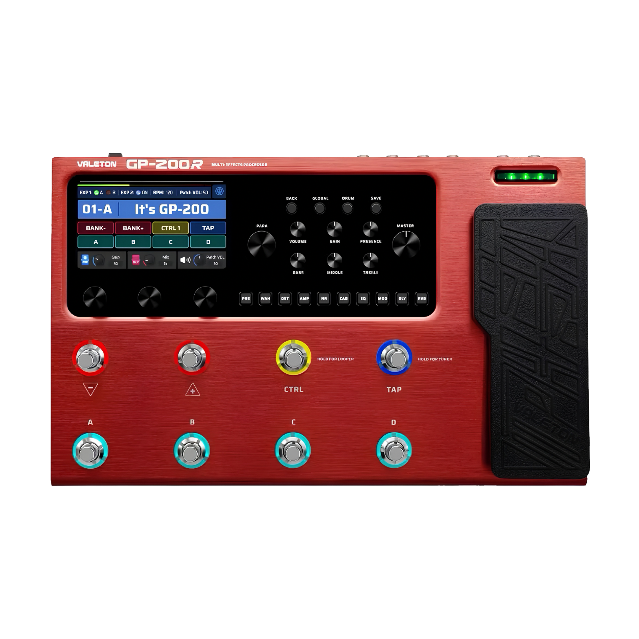 VALETON Multi Efx Gitar Processor Digital GP 200 Red