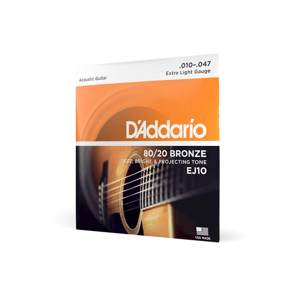 D’ADDARIO Acoustic String 80/20 Bronze EJ10 10-47 Extra Light