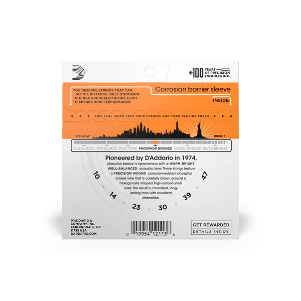 D’ADDARIO Acoustic String Phosphor Bronze EJ15 10-47 Extra Light