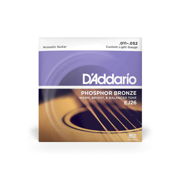D’ADDARIO Acoustic String Phosphor Bronze EJ26 11-52 Custom Light