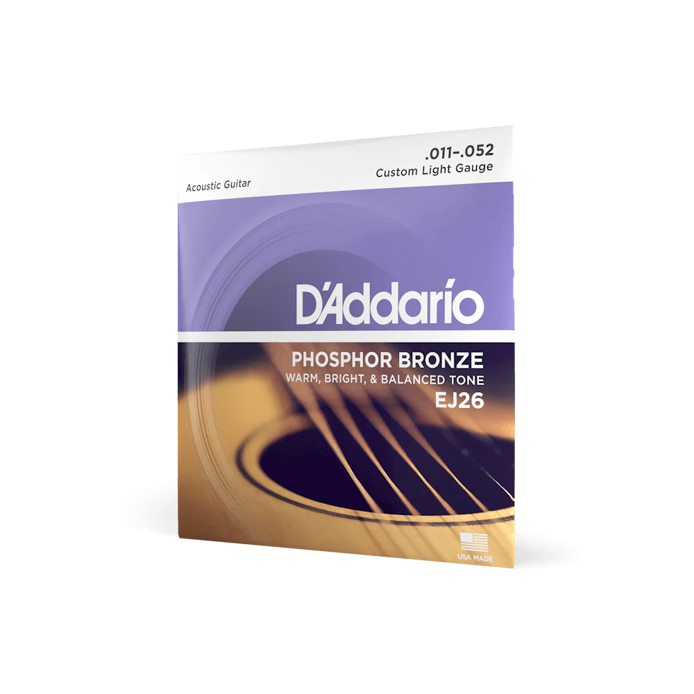 D’ADDARIO Acoustic String Phosphor Bronze EJ26 11-52 Custom Light