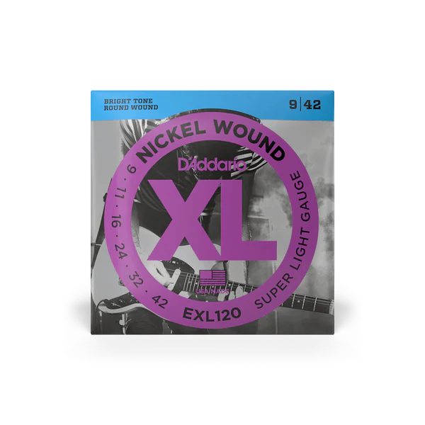 D’ADDARIO XL Nickel Round Wound REGULER EXL 120 9-42 Super Light Electric Guitar Strings
