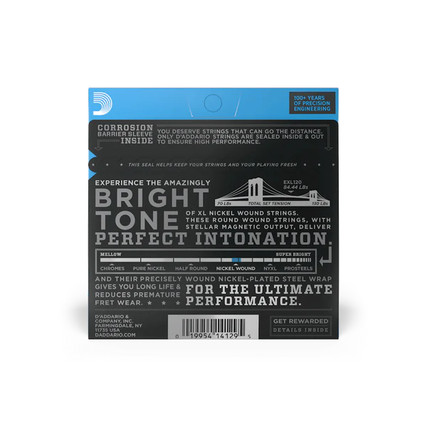 D’ADDARIO XL Nickel Round Wound REGULER EXL 120 9-42 Super Light Electric Guitar Strings
